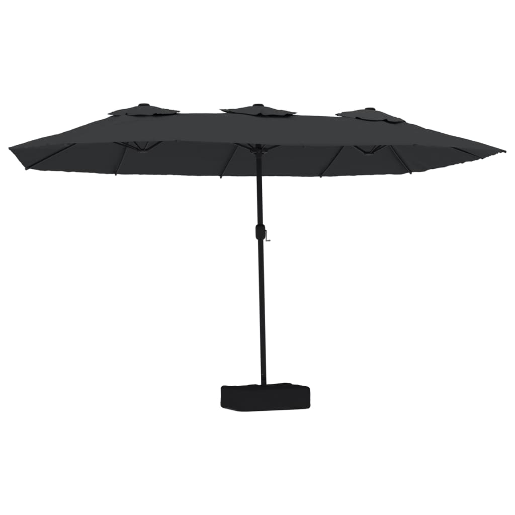 Garden Parasol | Black | Polyester | Large | Adjustable Armrests