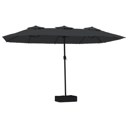 Garden Parasol | Black | Polyester | Large | Adjustable Armrests