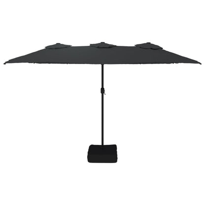 Garden Parasol | Black | Polyester | Large | Adjustable Armrests