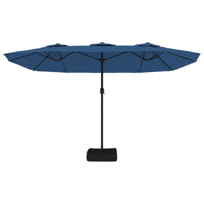 Garden Parasol | Azure Blue, Dark Grey | Polyester, Powder-Coated Iron