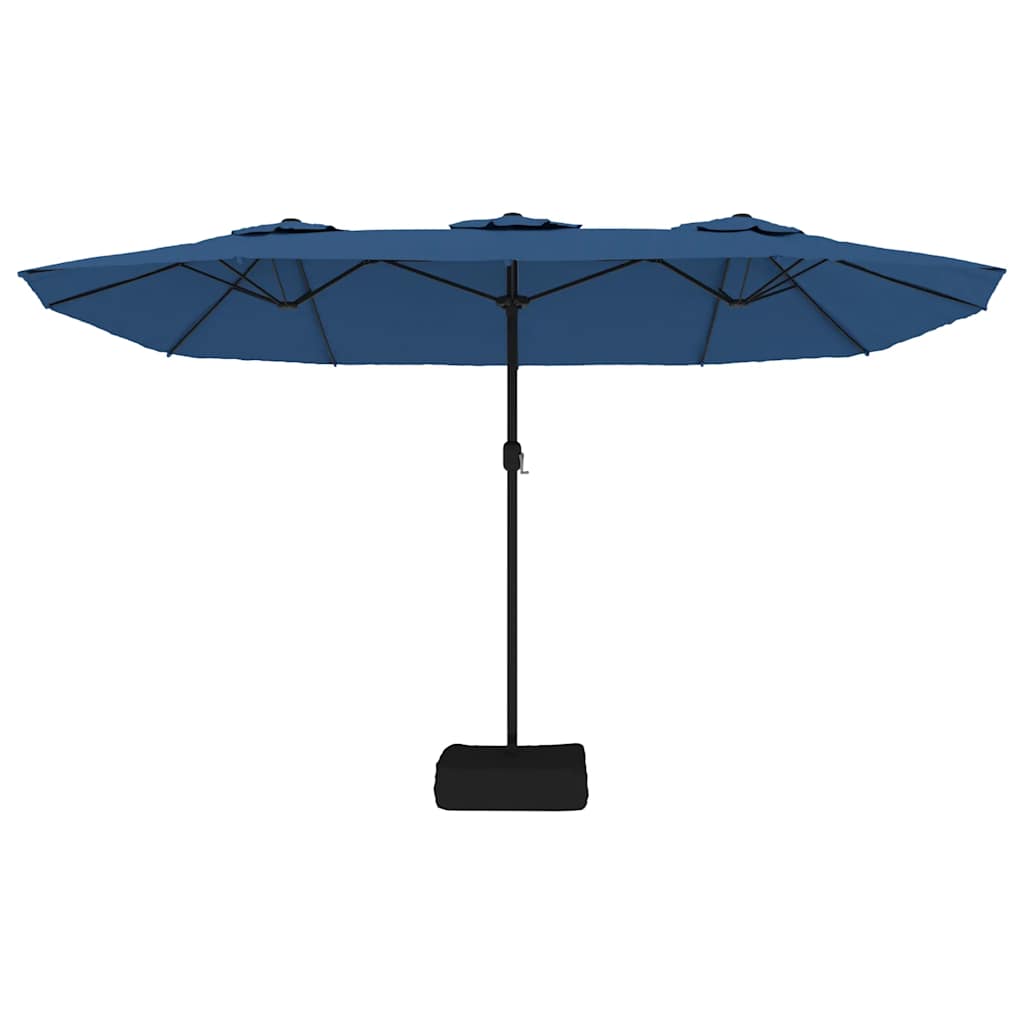 Double-Head Garden Parasol Azure Blue 449x265 cm