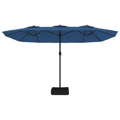 Double-Head Garden Parasol Azure Blue 449x265 cm