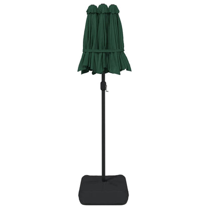 Double-Head Garden Parasol Green 316x145 cm