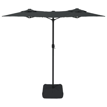 Double-Head Garden Parasol Anthracite 316x145 cm