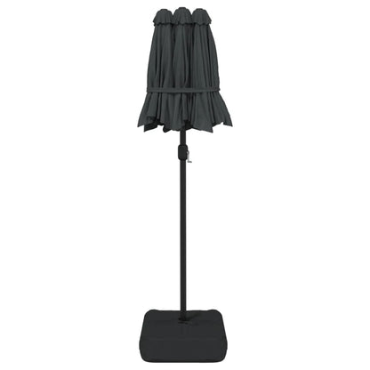 Double-Head Garden Parasol Anthracite 316x145 cm