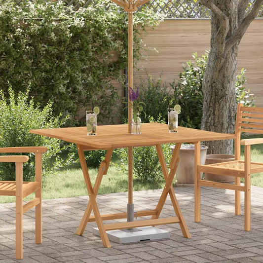 Folding Garden Table 110x110x75 cm Solid Wood Teak