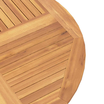 Folding Garden Table Ø 110x75 cm Solid Wood Teak