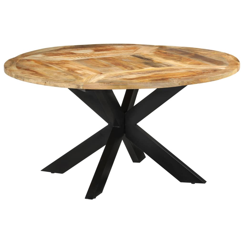 Dining Table Ø150x76 cm Solid Rough Wood Mango
