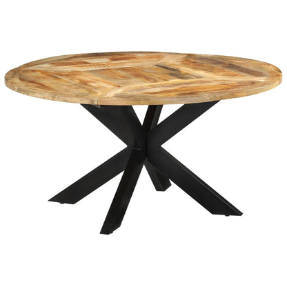 Dining Table Ø150x76 cm Solid Rough Wood Mango