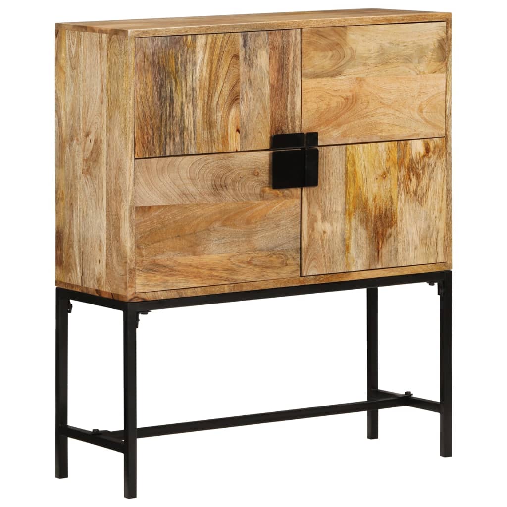 Highboard 80x30x95 cm Solid Rough Wood Mango