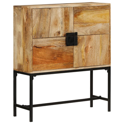 Highboard 80x30x95 cm Solid Rough Wood Mango