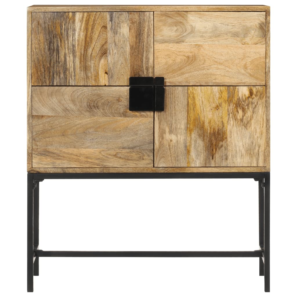 Highboard 80x30x95 cm Solid Rough Wood Mango