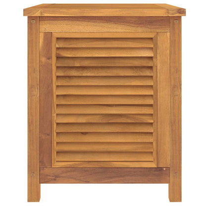 Garden Storage Box with Bag 60x50x58 cm Solid Wood Teak