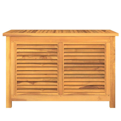 Garden Storage Box with Bag 90x50x58 cm Solid Wood Teak