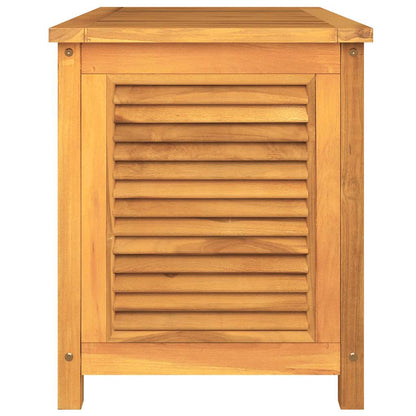 Garden Storage Box with Bag 90x50x58 cm Solid Wood Teak