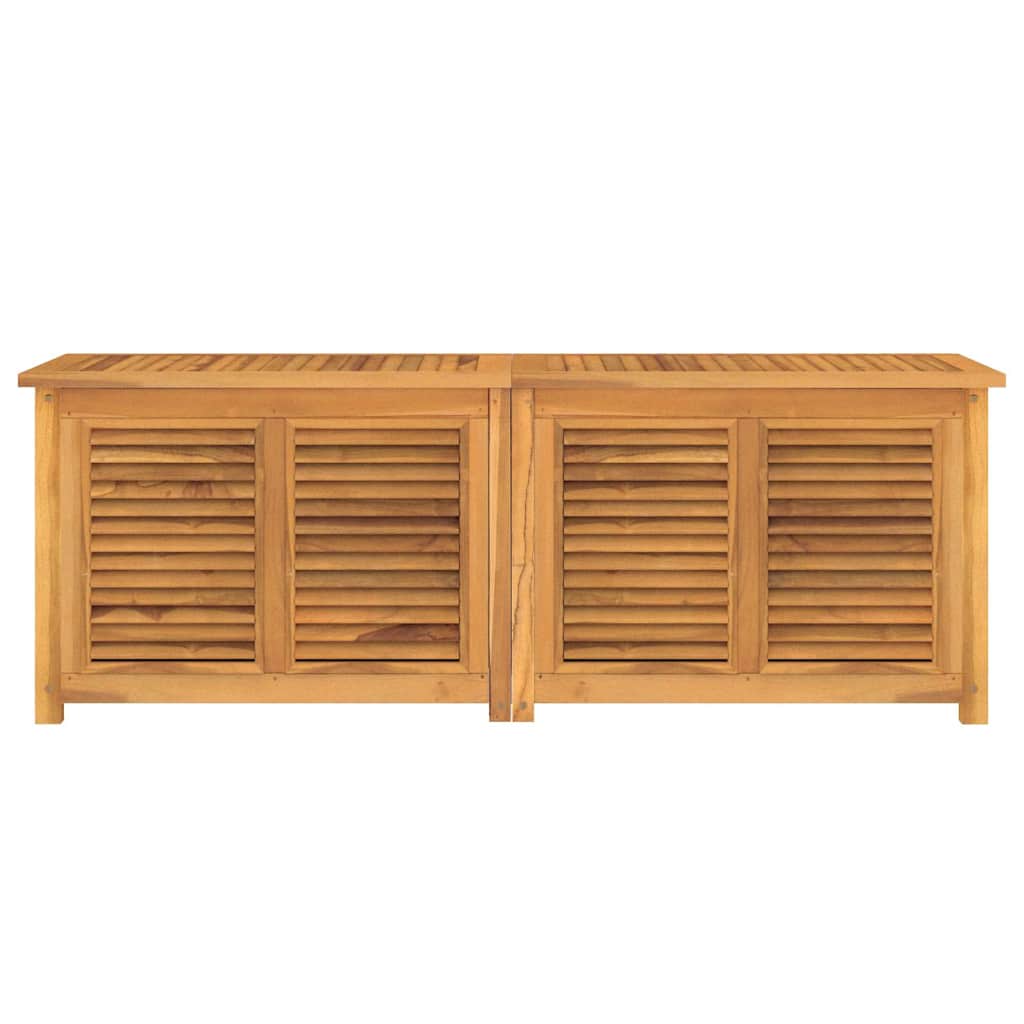 Garden Storage Box with Bag 150x50x55 cm Solid Wood Teak