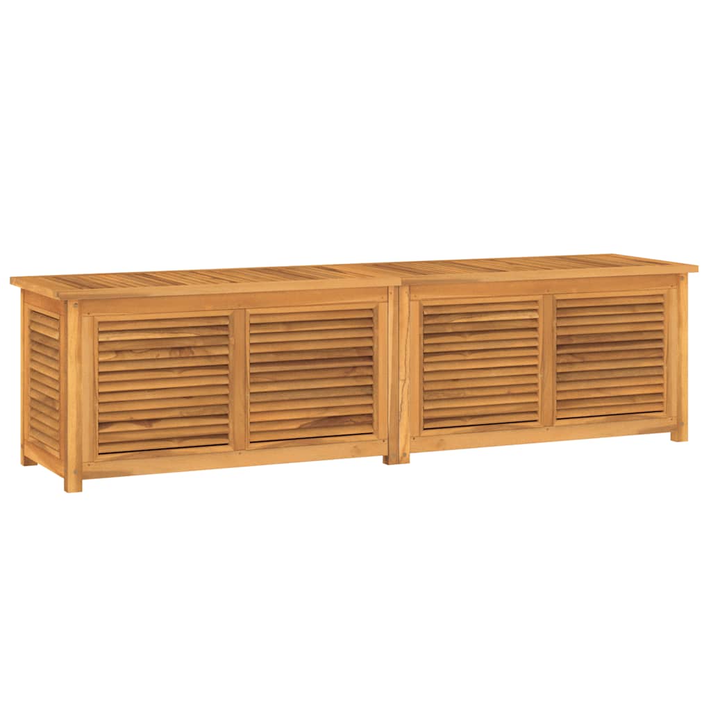 Garden Storage Box with Bag 200x50x55 cm Solid Wood Teak