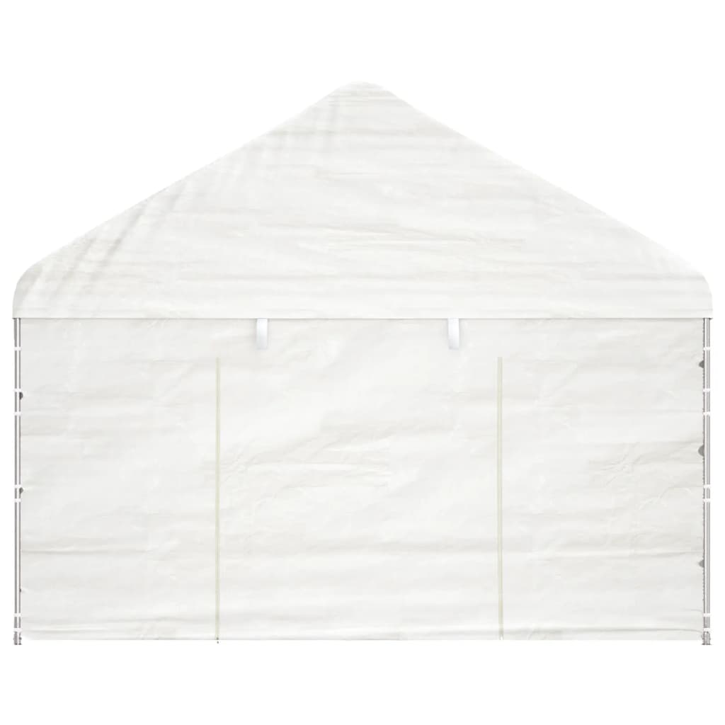 Gazebo with Roof White 11.15x4.08x3.22 m Polyethylene