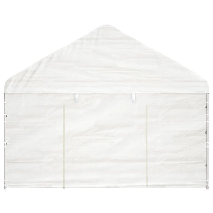 Gazebo with Roof White 11.15x4.08x3.22 m Polyethylene