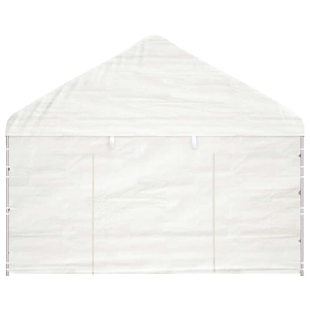 Gazebo with Roof White 13.38x4.08x3.22 m Polyethylene