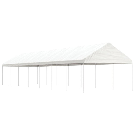 Gazebo With Roof | White | Polyethylene, galvanised steel | Large