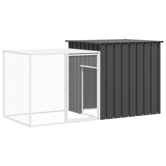 Rabbit Cage Anthracite 200x91x100 cm Galvanised Steel