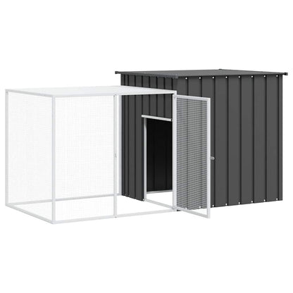Rabbit Cage Anthracite 200x91x100 cm Galvanised Steel