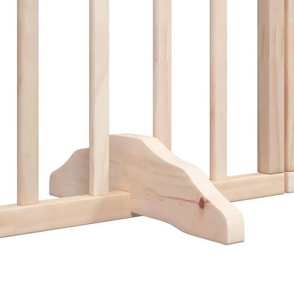 Dog Gate with Door Foldable 12 Panels 960 cm Poplar Wood