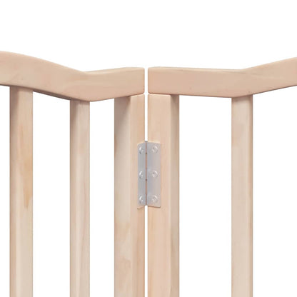 Dog Gate with Door Foldable 12 Panels 600 cm Poplar Wood