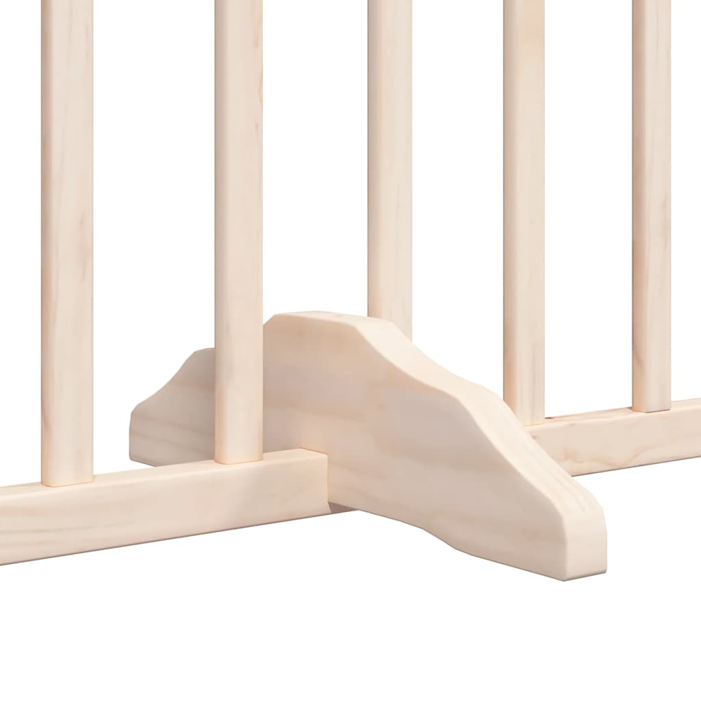 Dog Gate with Door Foldable 12 Panels 960 cm Poplar Wood