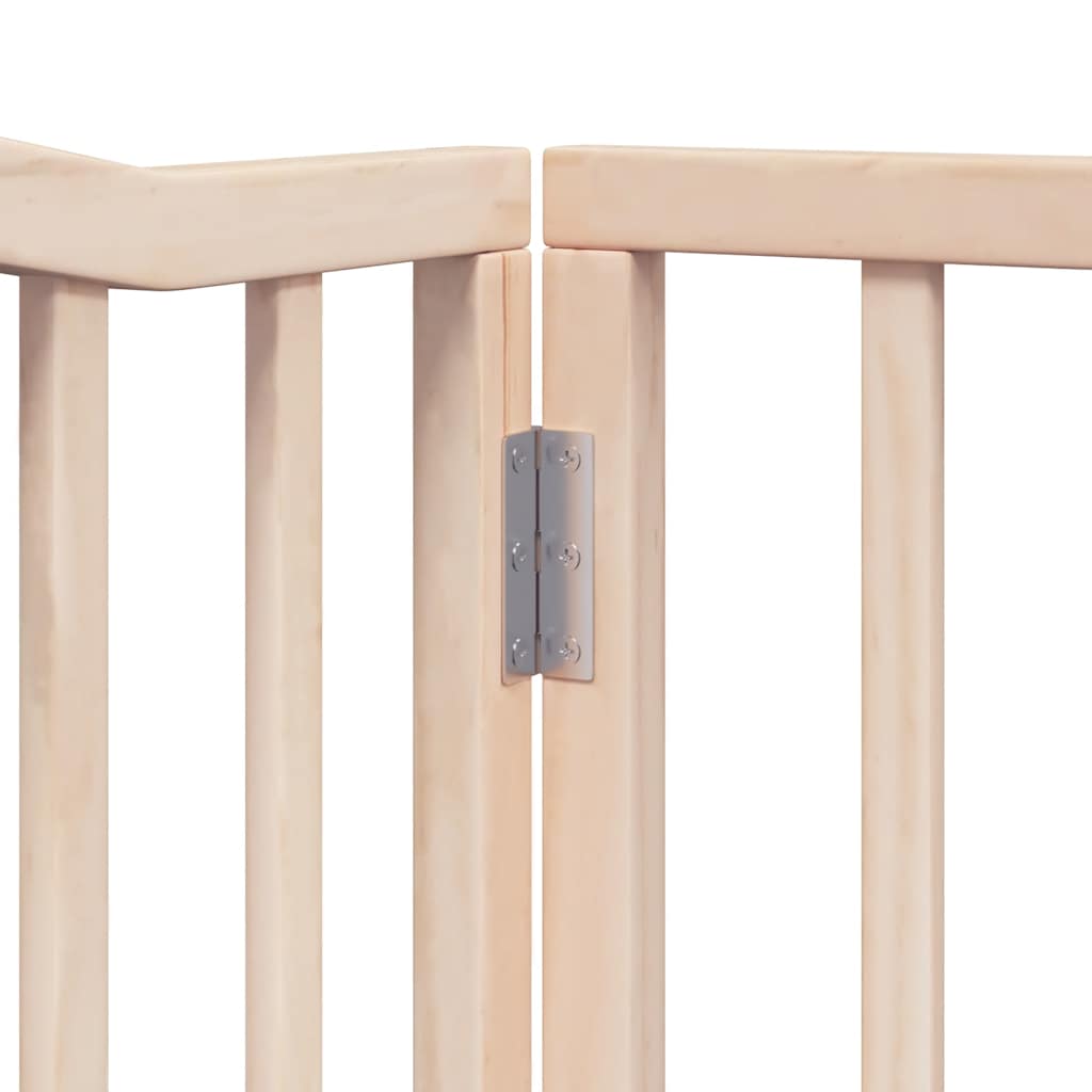 Dog Gate with Door Foldable 10 Panels 800 cm Poplar Wood