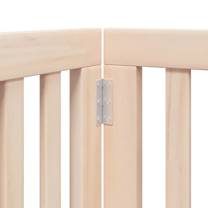 Dog Gate with Door Foldable 15 Panels 750 cm Poplar Wood