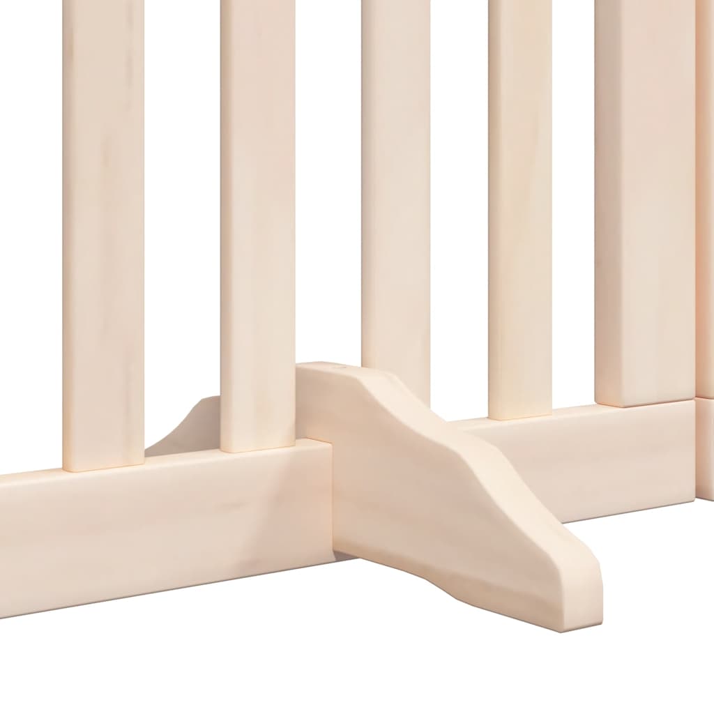 Dog Gate with Door Foldable 15 Panels 750 cm Poplar Wood