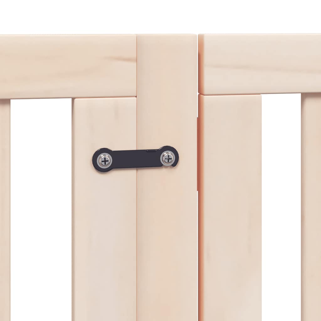 Dog Gate with Door Foldable 15 Panels 750 cm Poplar Wood
