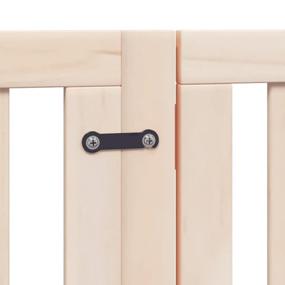 Dog Gate with Door Foldable 15 Panels 750 cm Poplar Wood