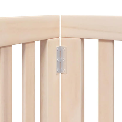 Dog Gate with Door Foldable 15 Panels 750 cm Poplar Wood