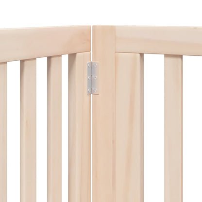 Dog Gate with Door Foldable 10 Panels 800 cm Poplar Wood