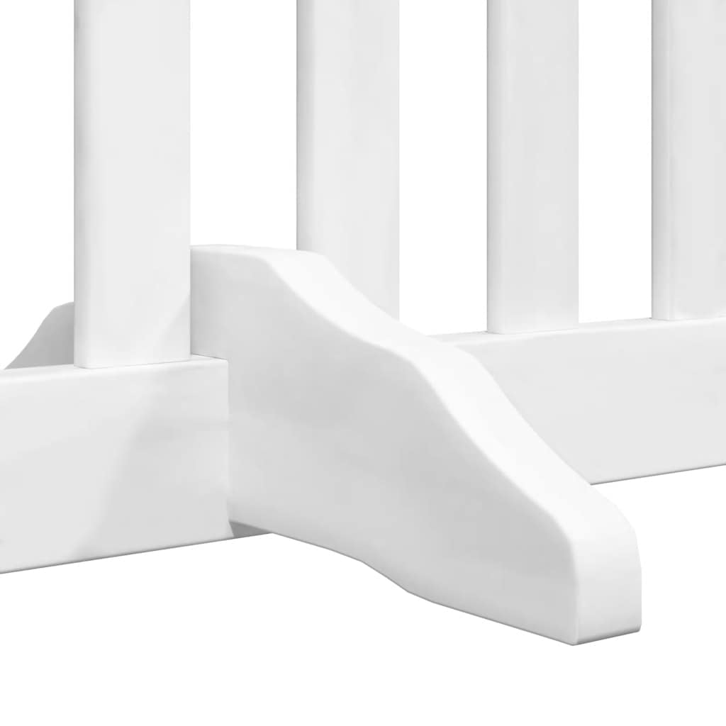 Dog Gate with Door Foldable 10 Panels White 800 cm Poplar Wood