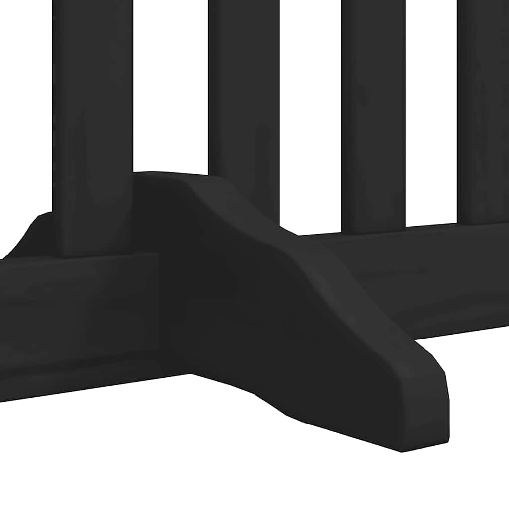 Dog Gate with Door Foldable 10 Panels Black 800 cm Poplar Wood