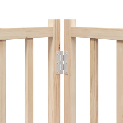 Dog Gate with Door Foldable 10 Panels 800 cm Poplar Wood