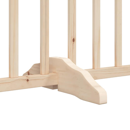 Dog Gate with Door Foldable 12 Panels 960 cm Poplar Wood