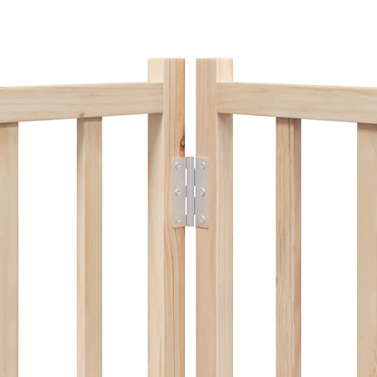 Dog Gate with Door Foldable 12 Panels 960 cm Poplar Wood