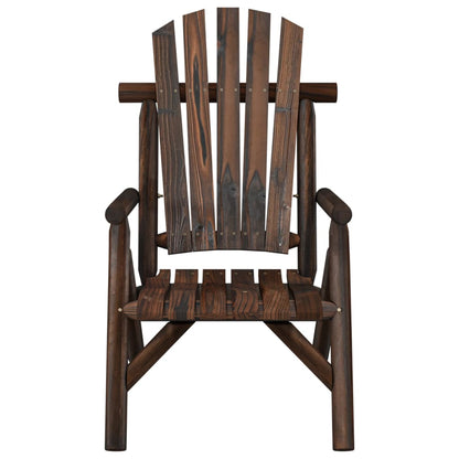 Garden Chair | Burned wood look | Solid Spruce Wood | Standard | Durable