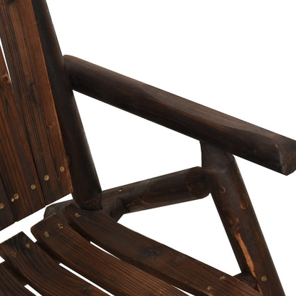 Garden Chair | Burned wood look | Solid Spruce Wood | Standard | Durable