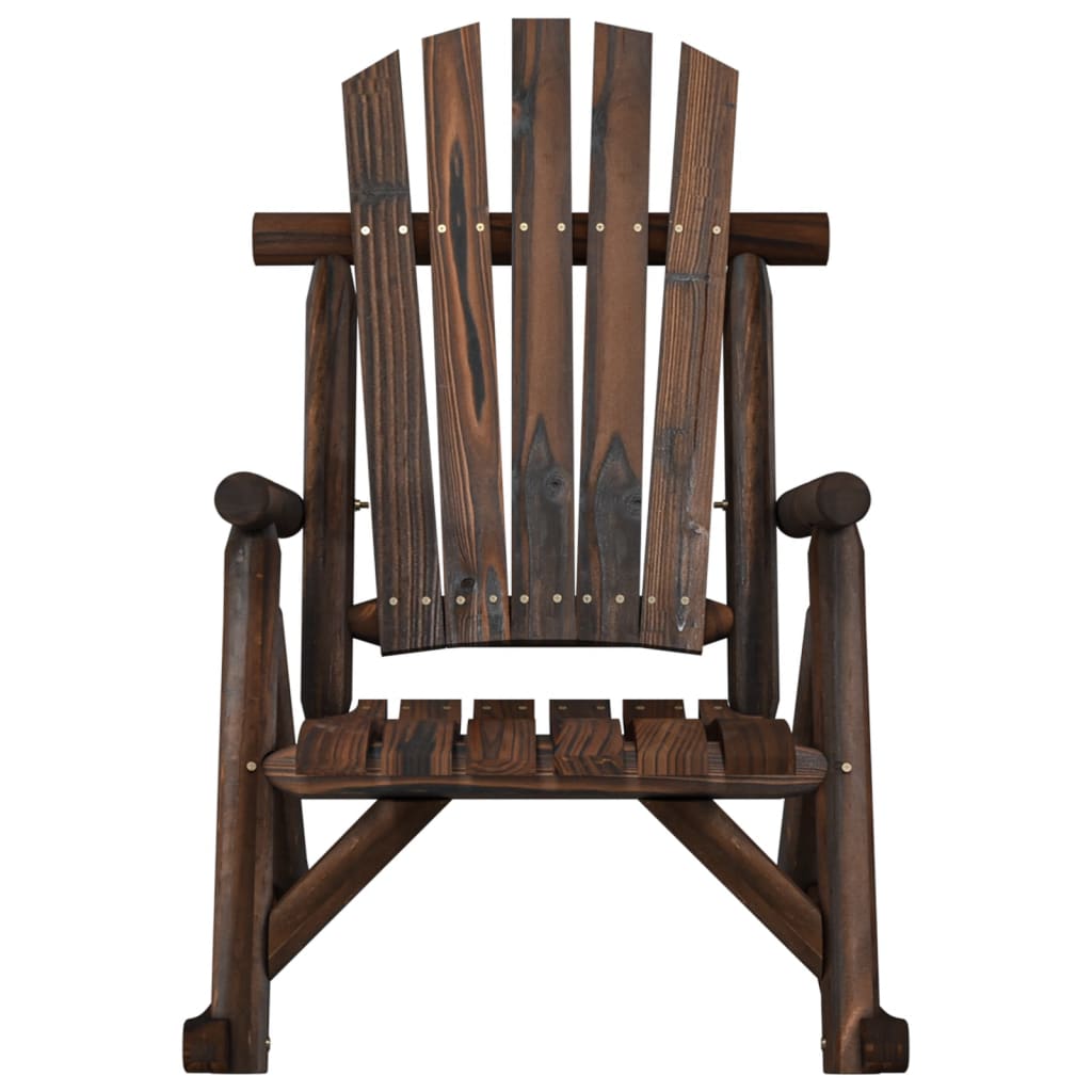 Garden Rocking Chair | Burned Wood Finish | Solid Spruce Wood | Standard