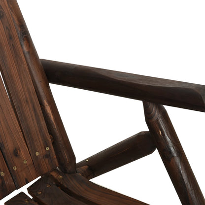 Garden Rocking Chair | Burned Wood Finish | Solid Spruce Wood | Standard