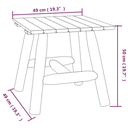 Side Table | Burned wood | Solid spruce wood | Small | Durable
