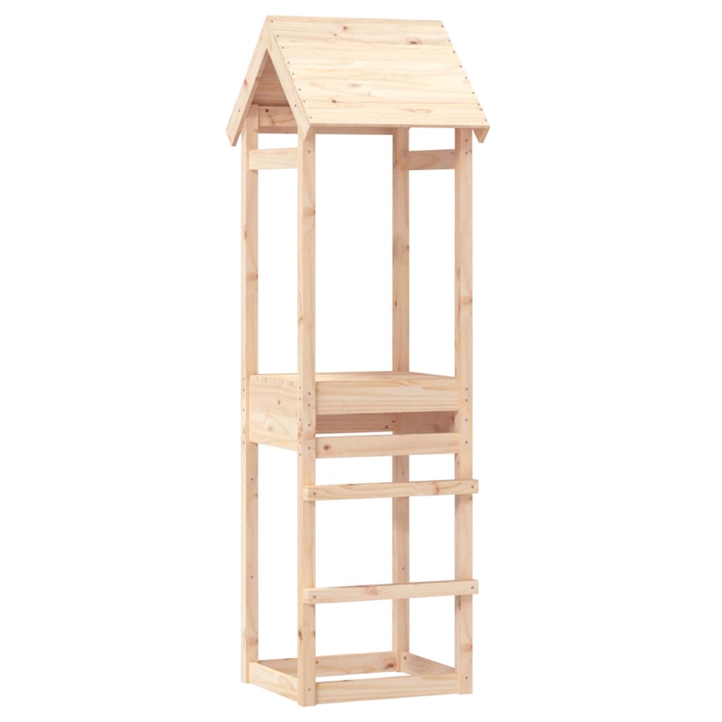 Play Tower | Natural Wood | Solid Pine Wood | Large | Durable