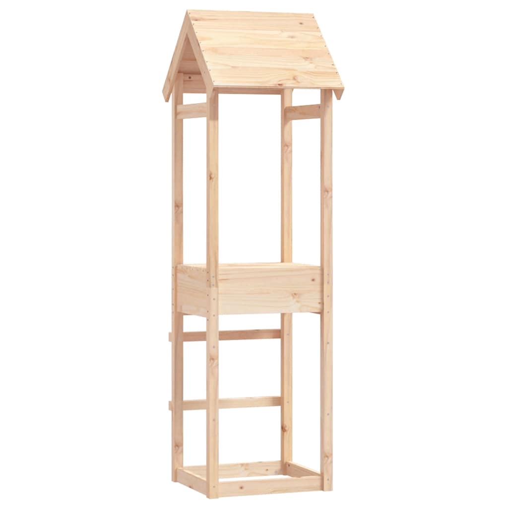 Play Tower | Natural Wood | Solid Pine Wood | Large | Durable