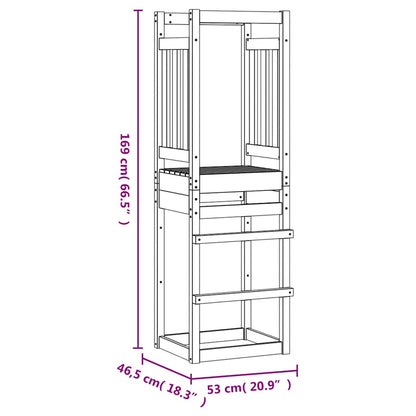 Play Tower | Natural Pine | Treated Pine Wood | Standard | Durable